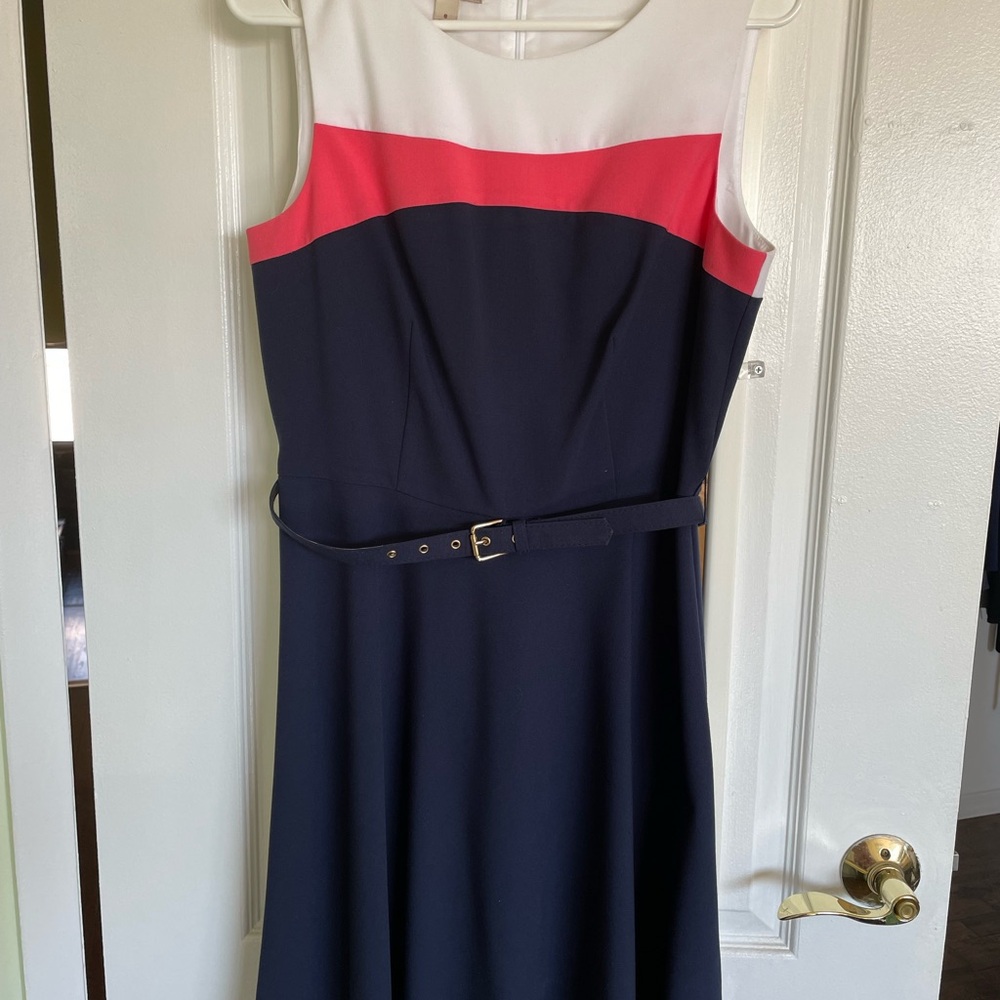 Pink Sleeveless A-Line Midi Dress for Cocktail